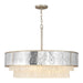 Reverie Large Chandelier - Hammered Stainless Steel/Champagne Gold Finish