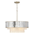 Load image into Gallery viewer, Reverie Medium Chandelier - Hammered Stainless Steel/Champagne Gold Finish
