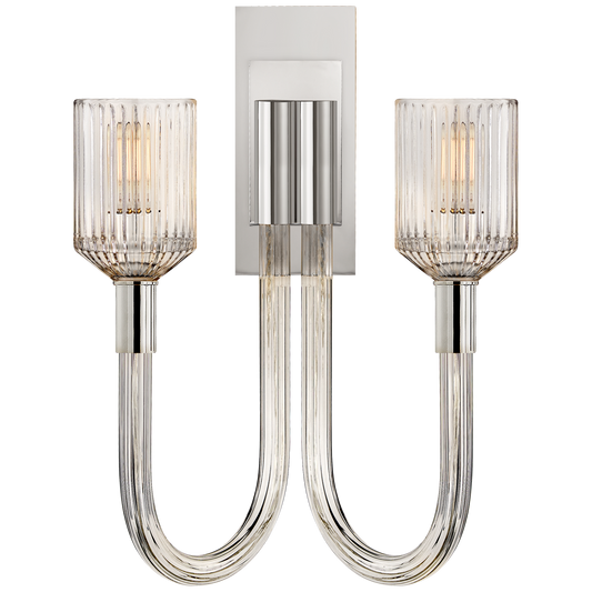 Reverie Double Sconce - Polished Nickel