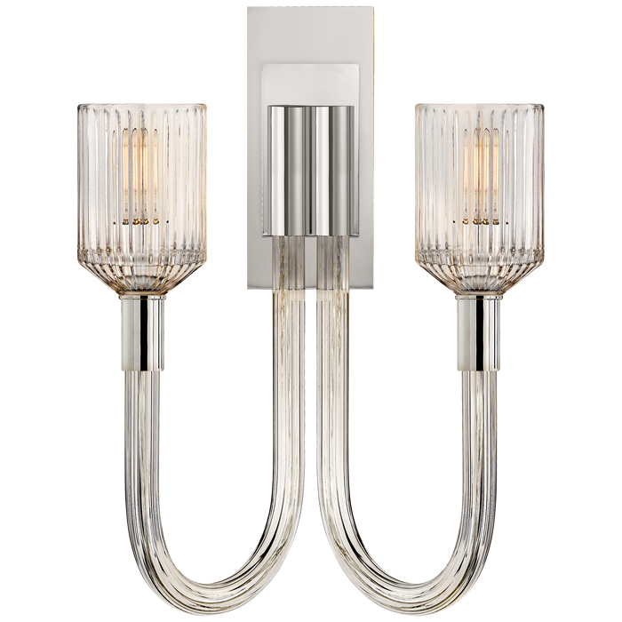 Reverie Double Sconce - Polished Nickel