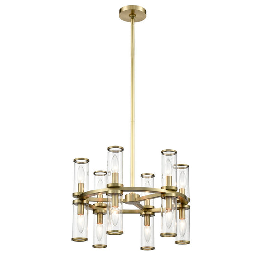 Revolve 17" Double Chandelier - Vintage Brass Finish