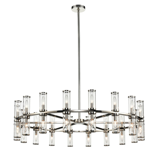 Revolve 48" Double Chandelier - Polished Nickel Finish