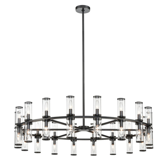 Revolve 48" Double Chandelier - Urban Bronze Finish