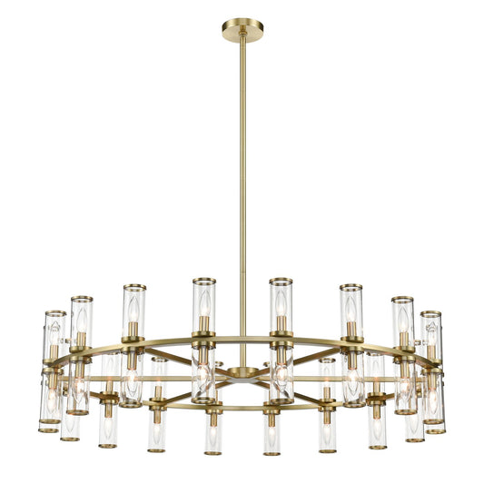 Revolve 48" Double Chandelier - Vintage Brass Finish