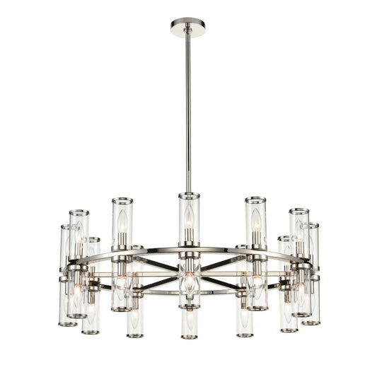 Revolve 33" Double Chandelier - Polished Nickel Finish