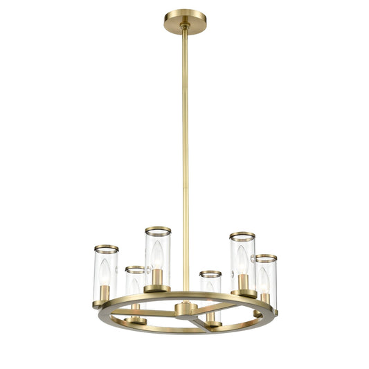 Revolve 17" Chandelier - Natural Brass Finish