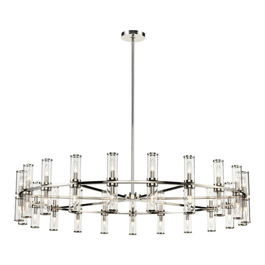 Revolve 61" Double Chandelier - Polished Nickel Finish