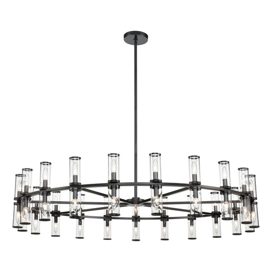 Revolve 61" Double Chandelier - Urban Bronze Finish