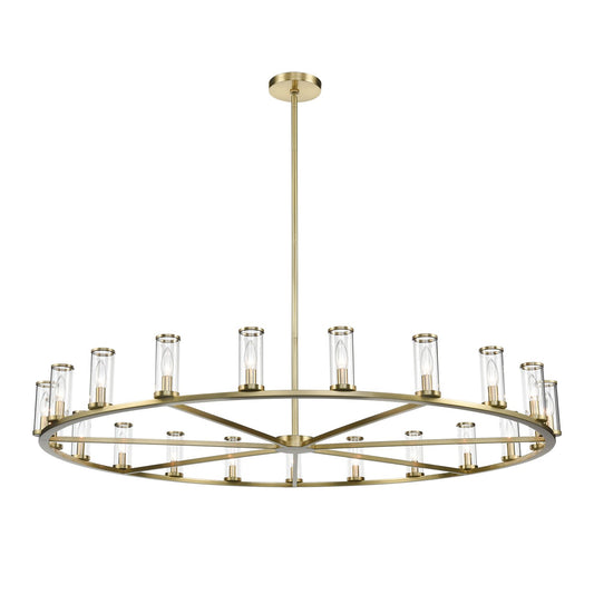 Revolve 61" Chandelier - Natural Brass Finish