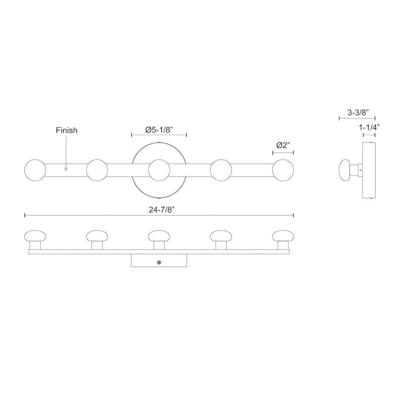 Rezz LED Wall Sconce - Diagram