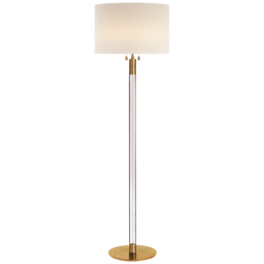 Riga Floor Lamp - Hand-Rubbed Antique Brass Finish