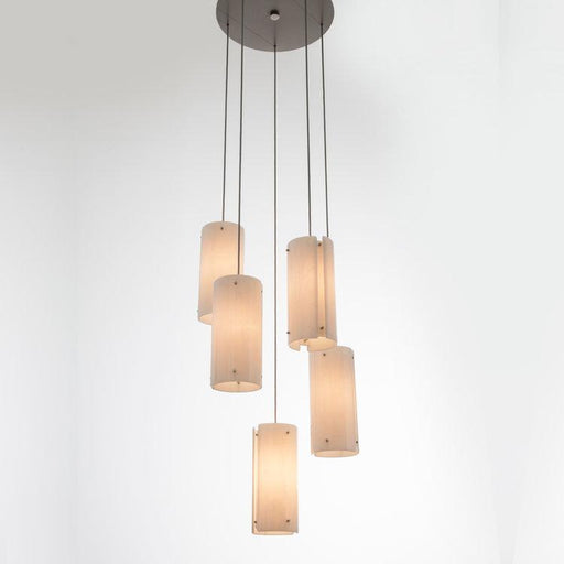 Rimelight Multipoint Pendant Light - Metallic Beige Silver/Ivory Wisp