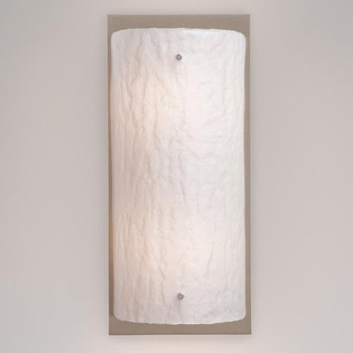 Rimelight Small Wall Sconce - Satin Nickel Finish Frosted Glass