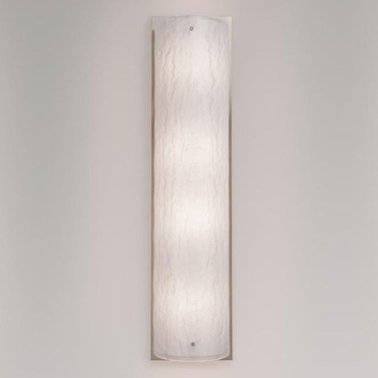 Rimelight Large Wall Sconce - Satin Nickel Finish Frosted Glass