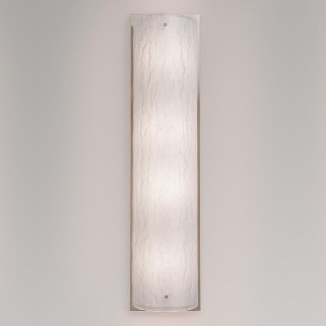 Rimelight Large Wall Sconce - Satin Nickel Finish Frosted Glass