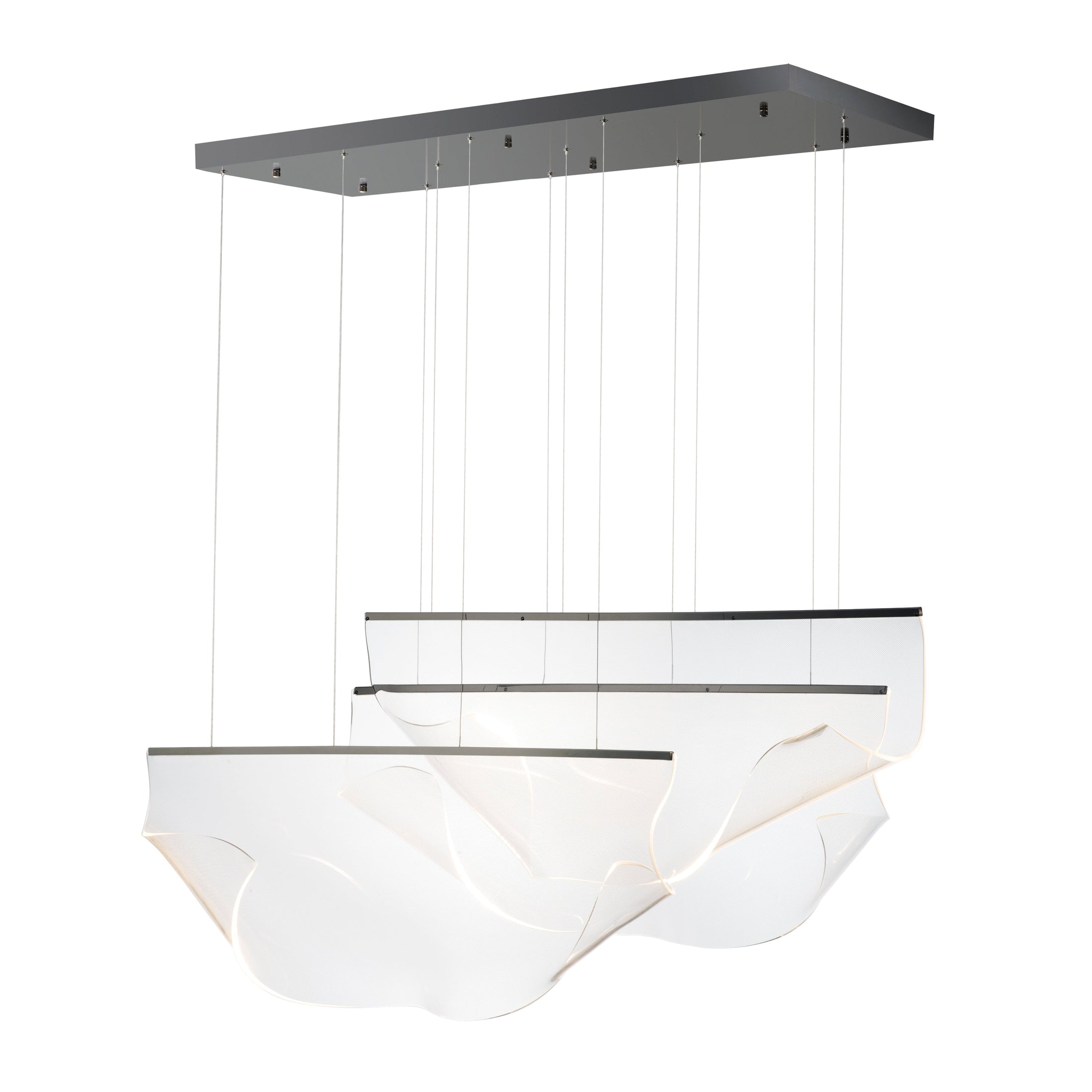 Rinkle LED Linear Pendant - Brushed Gunmetal Finish