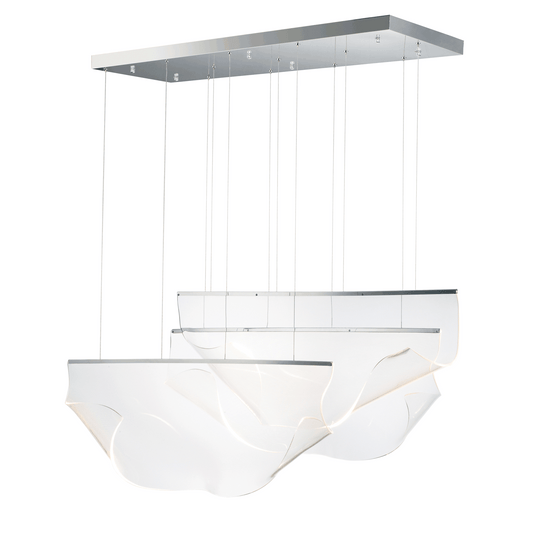 Rinkle LED Linear Pendant - Polished Chromel Finish