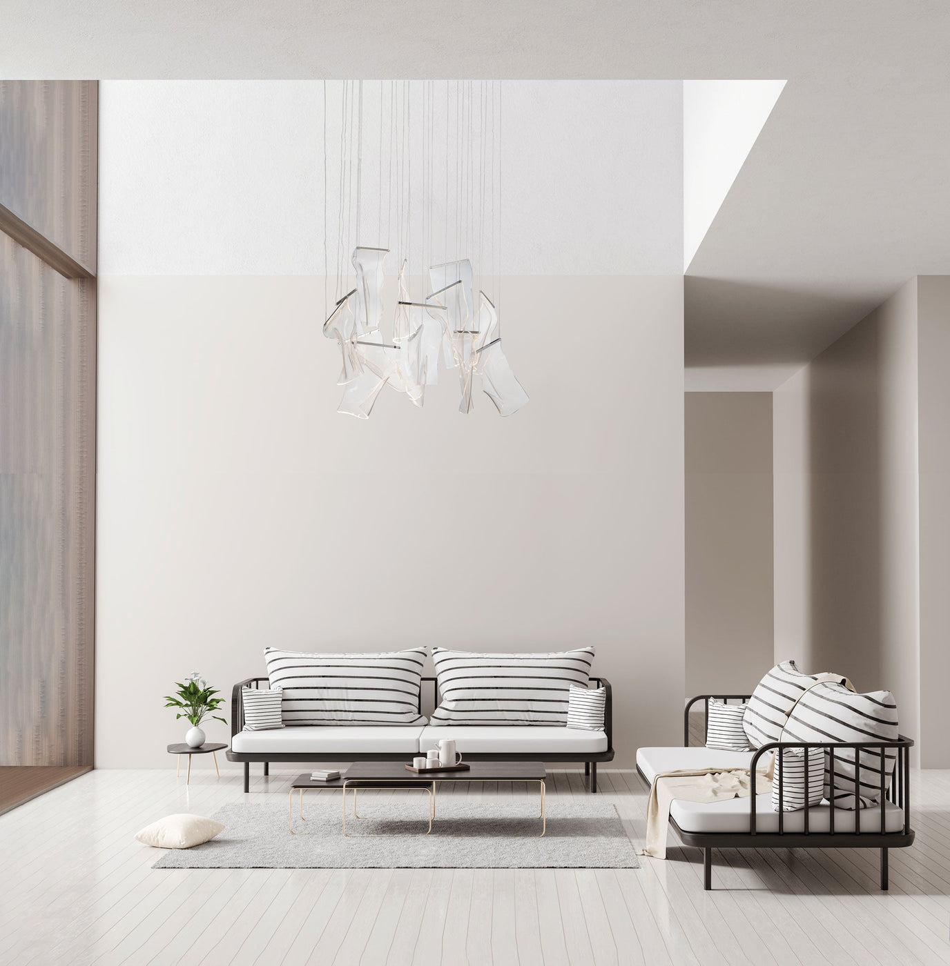 Rinkle LED Multi-Light Rectangular Pendant | ET2 E24878-133PC E24878 ...
