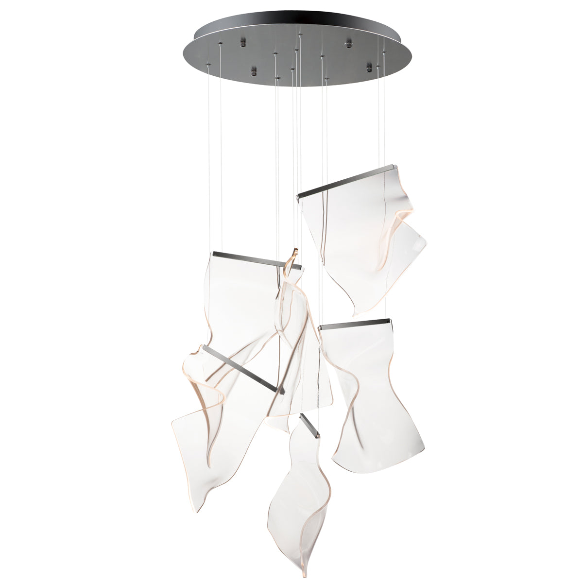 Rinkle Multi 6-Light Pendant - Brushed Gunmetal Finish