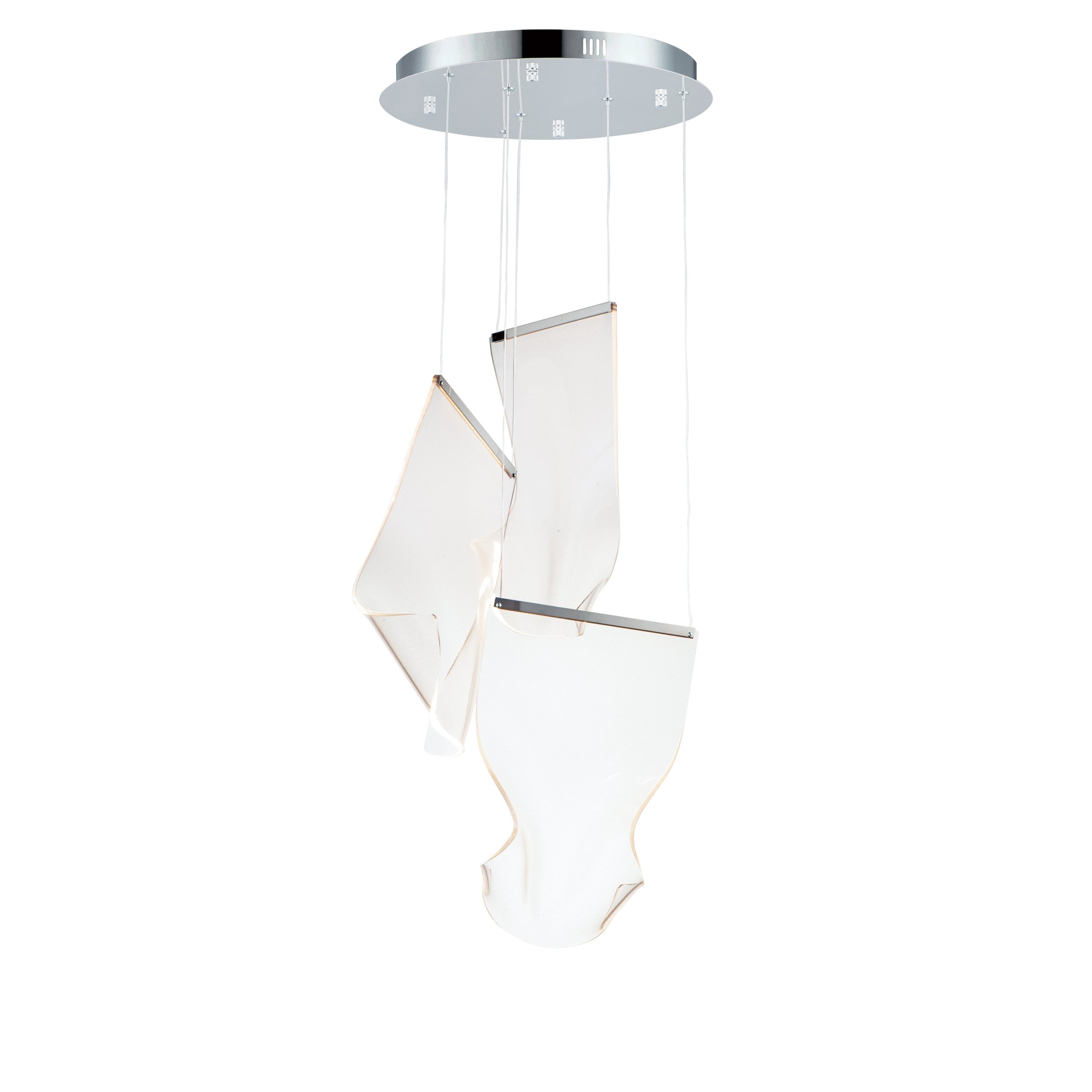 Rinkle 3-Light Pendant - Polished Chrome Finish