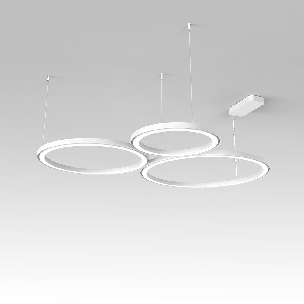 Ripple LED Cluster Chandelier - White Finish