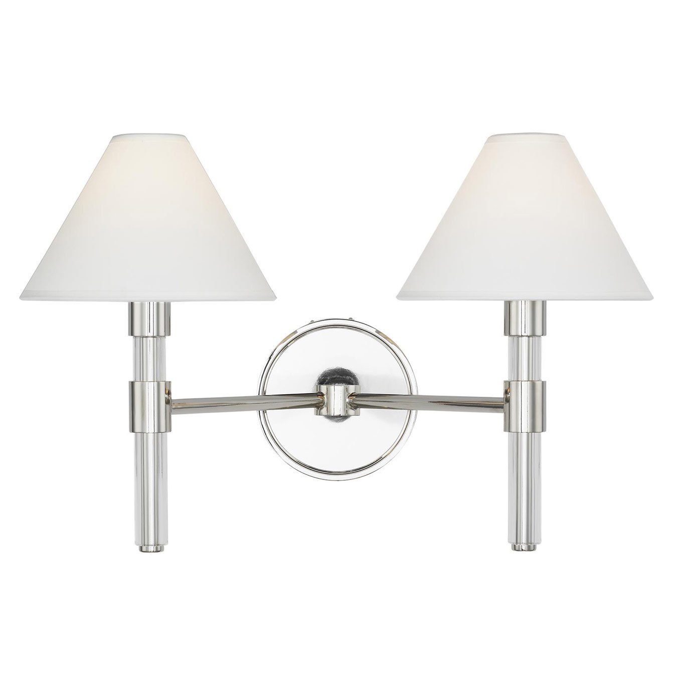 Robert 2-Light Bath Bar - Polished Nickel Finish