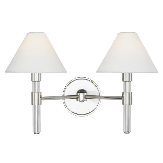 Robert 2-Light Bath Bar - Polished Nickel Finish