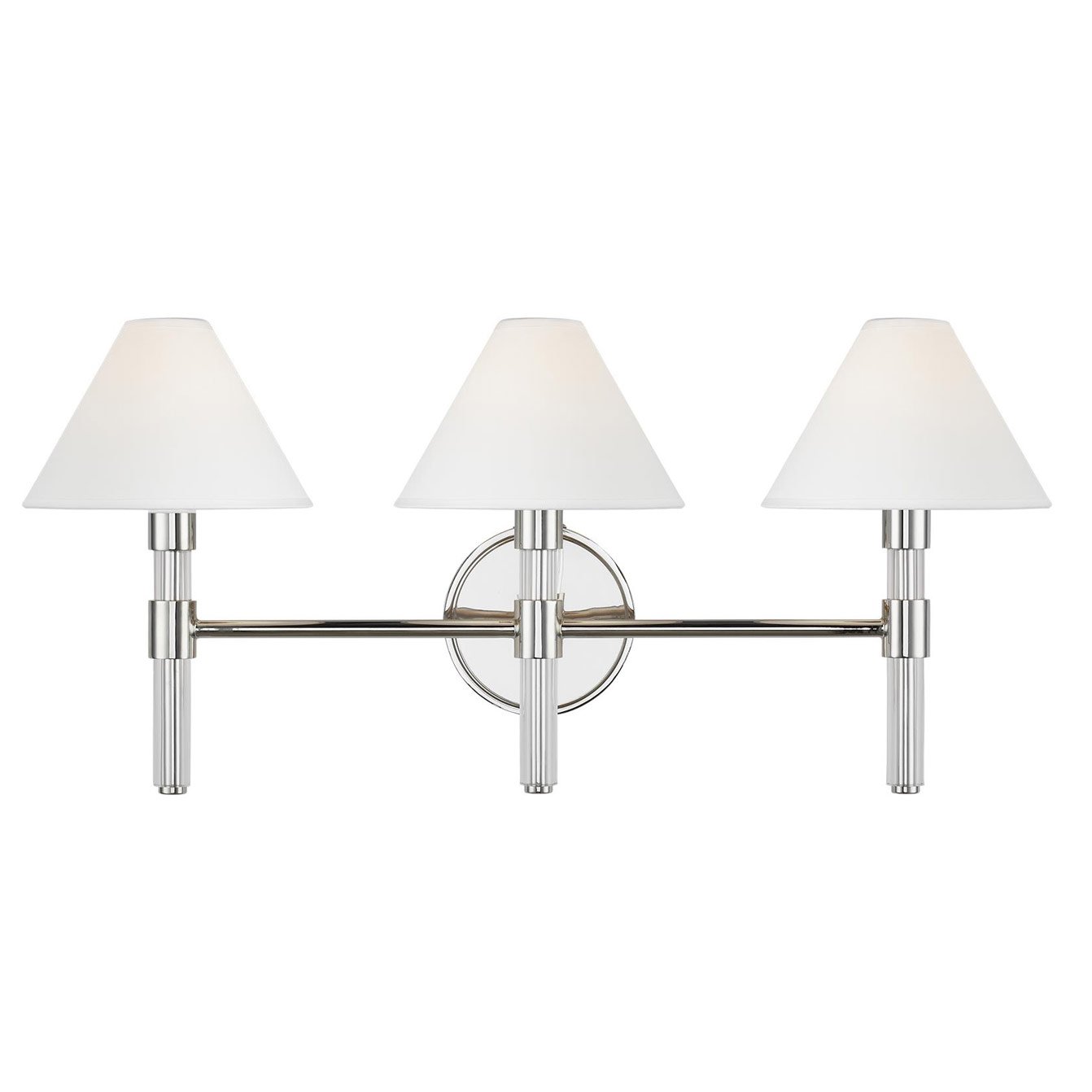 Robert 3-Light Bath Bar - Polished Nickel Finish