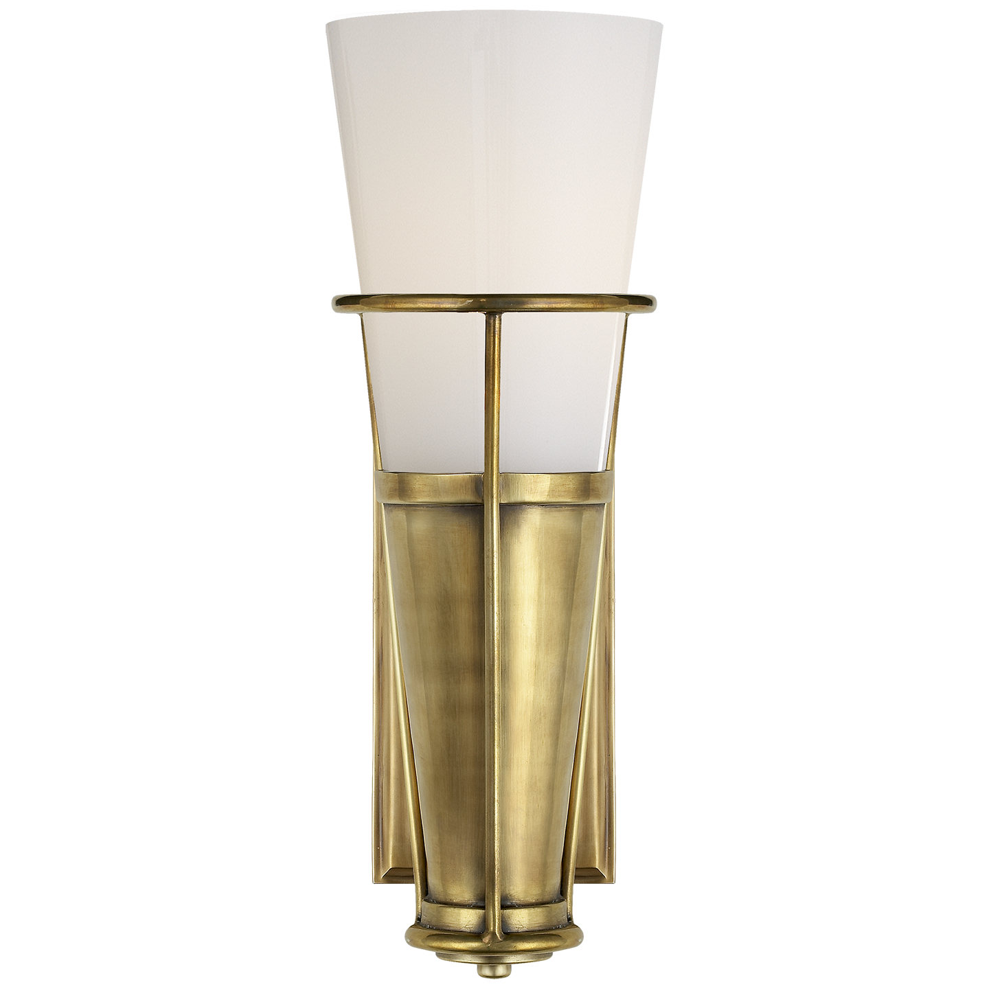 Robinson Single Sconce - Hand-Rubbed Antique Brass/Seeded Glass