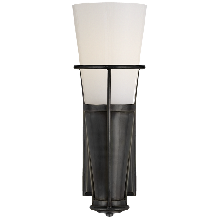 Robinson Single Sconce - Bronze/Seeded Glass