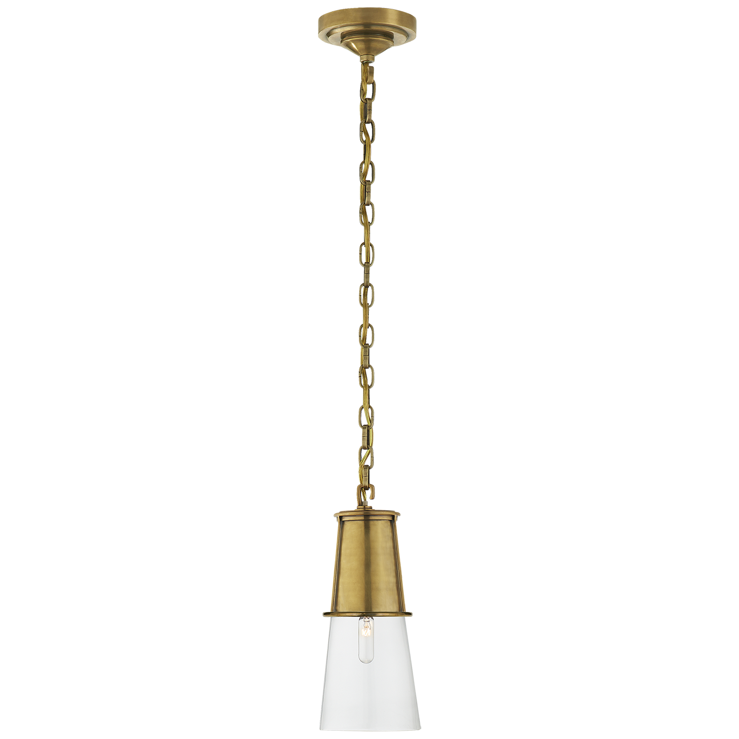 Robinson Small Pendant Hand-Rubbed Antique Brass