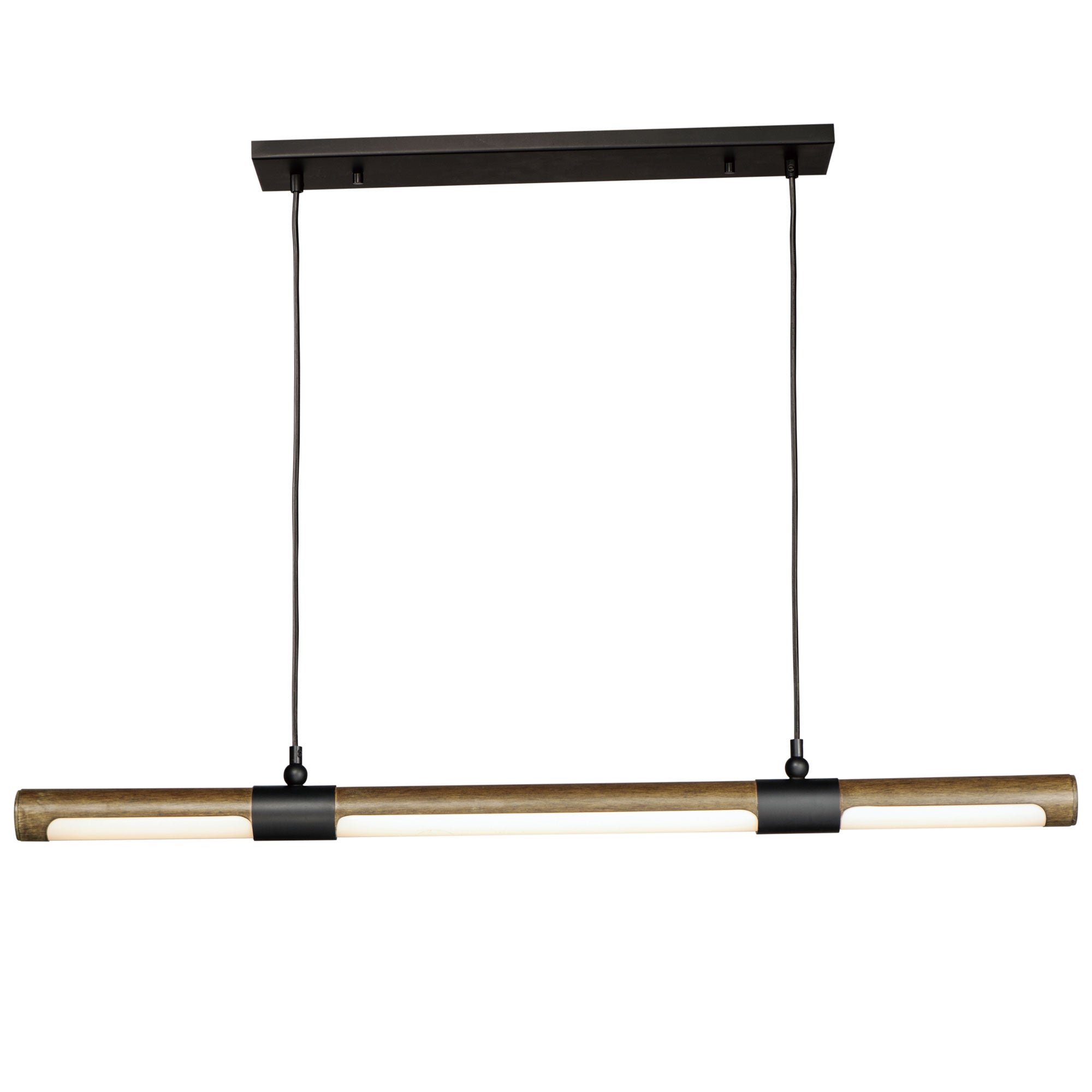 Rollo LED Linear Pendant - Antique Pecan/Black Finish