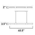 Load image into Gallery viewer, Rollo LED Linear Pendant - Diagram
