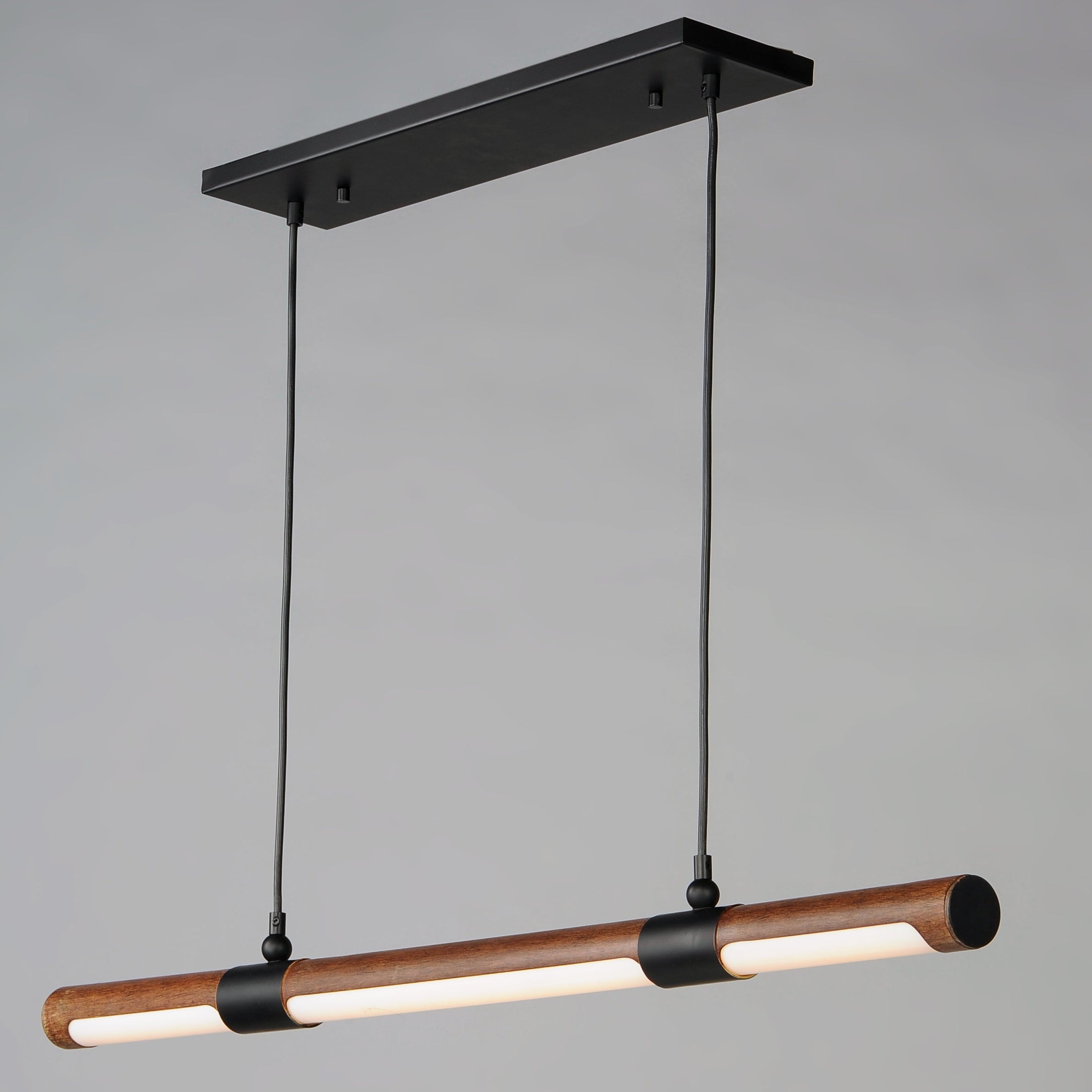 Rollo LED Linear Pendant - Antique Pecan/Black Finish