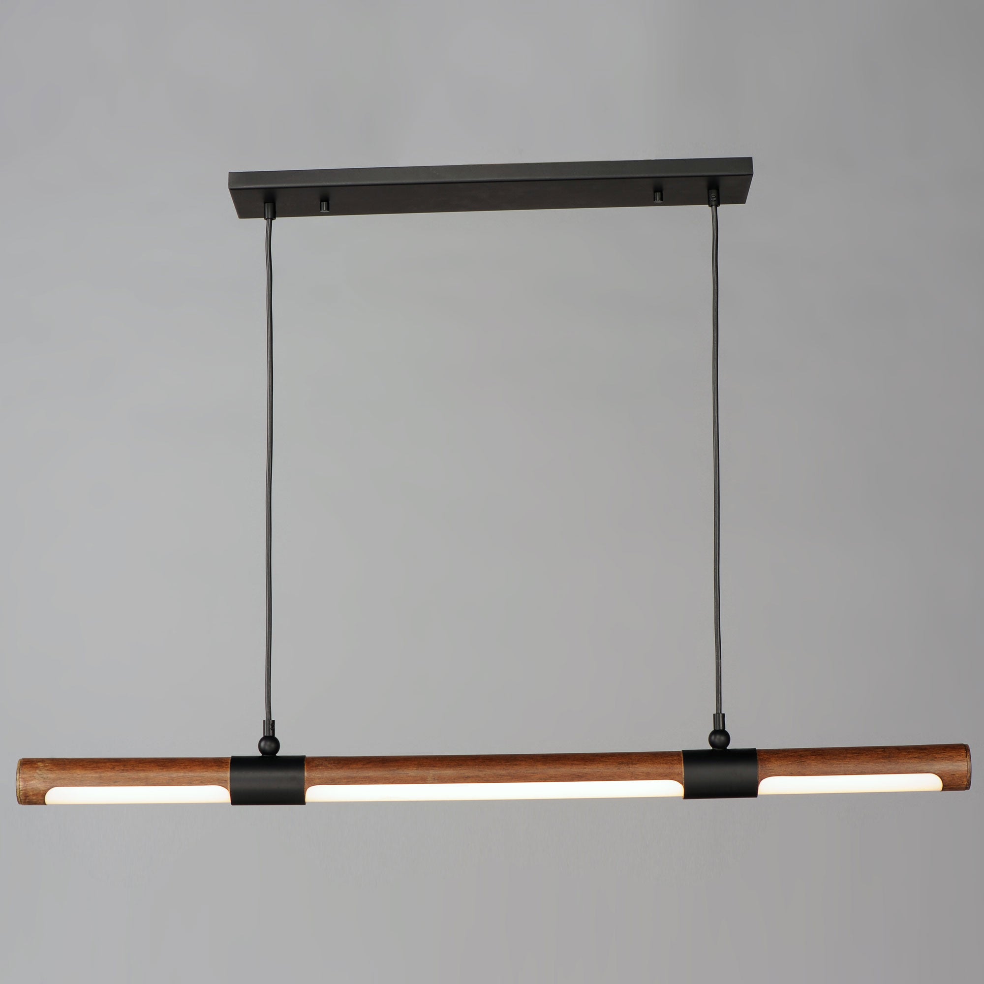 Rollo LED Linear Pendant - Antique Pecan/Black Finish