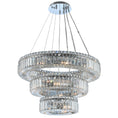 Load image into Gallery viewer, Rondelle 3 Tier 26" Chandelier - Polished Chrome
