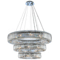 Load image into Gallery viewer, Rondelle 3 Tier 36" Chandelier - Polished Chrome
