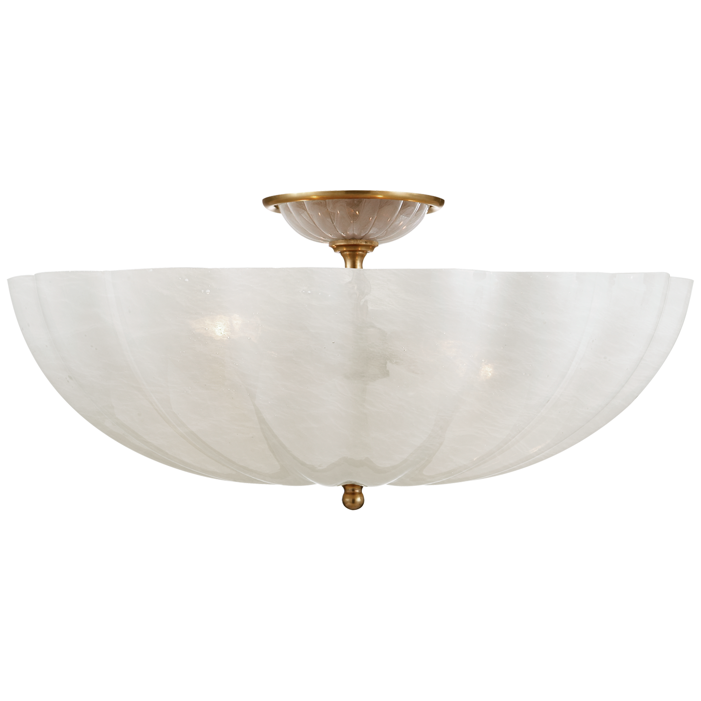 Rosehill Large Semi-Flush Mount - Hand-Rubbed Antique Brass