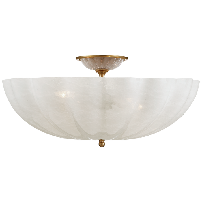Rosehill Large Semi-Flush Mount - Hand-Rubbed Antique Brass