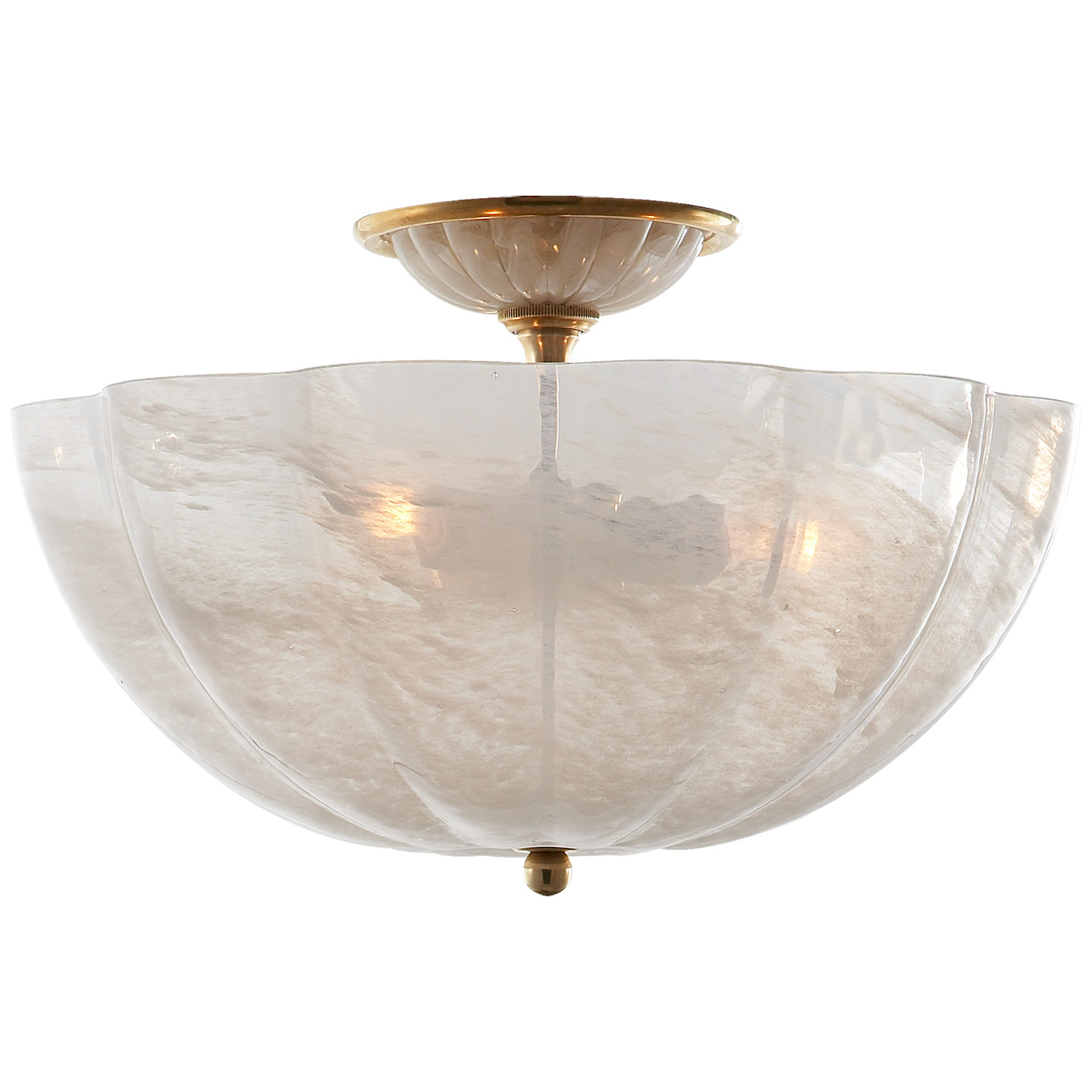 Rosehill Medium Semi-Flush Mount - Hand-Rubbed Antique Brass