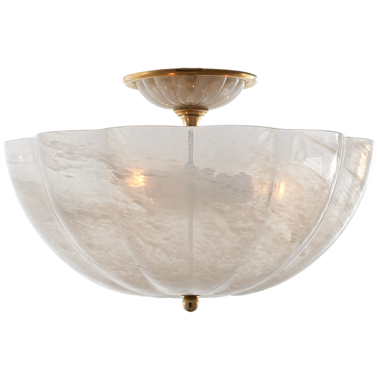 Rosehill Medium Semi-Flush Mount - Hand-Rubbed Antique Brass