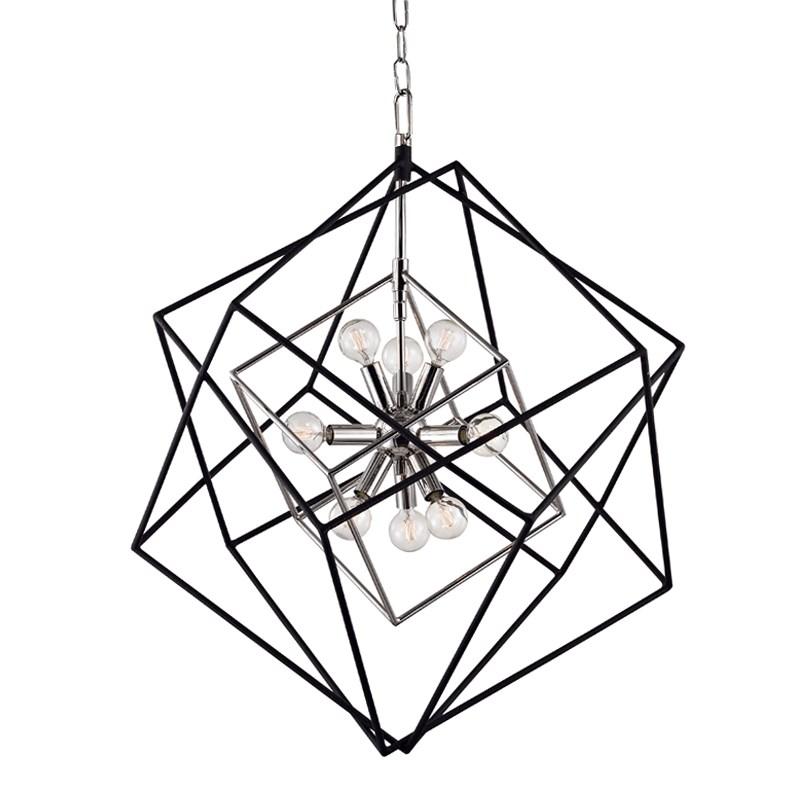 Roundout Small Multi-Cube Pendant - Polished Nickel Finish