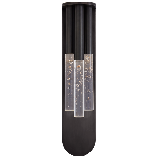 Rousseau Medium Multi-Drop Sconce - Bronze Finish with Seeded Glass Shade