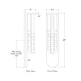 Load image into Gallery viewer, Rousseau Medium Multi-Drop Sconce - Diagram
