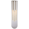 Load image into Gallery viewer, Rousseau Medium Multi-Drop Sconce - Polished Nickel Finish with Etched Crystal Shade
