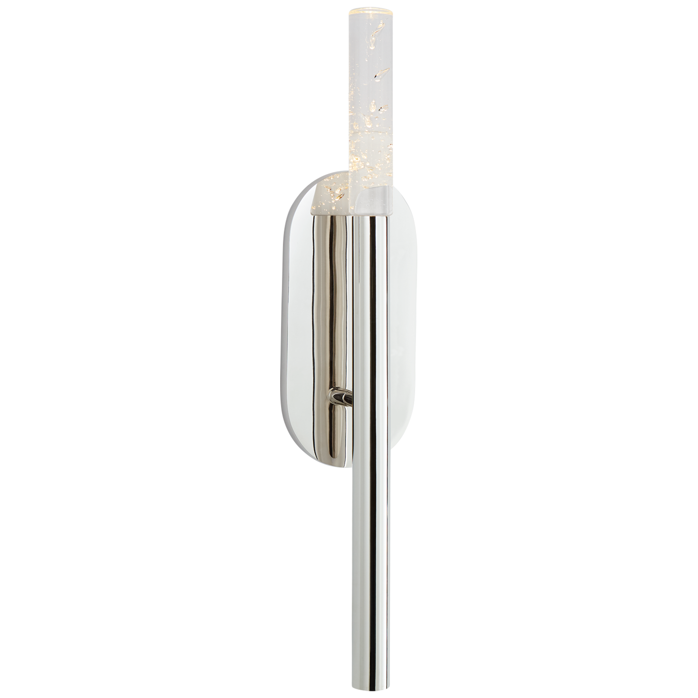 Rousseau Medium Bath Sconce - Polished Nickel/Seeded Glass