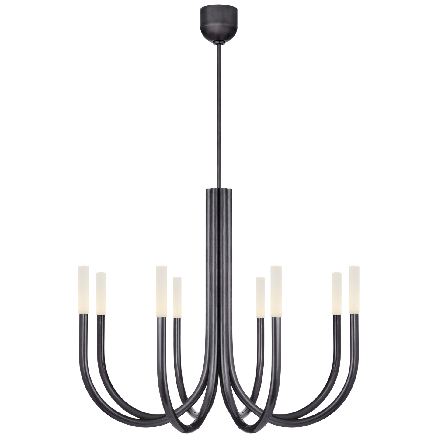 Rousseau Medium Chandelier - Bronze/Etched Crystal