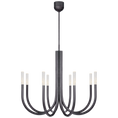 Load image into Gallery viewer, Rousseau Medium Chandelier - Bronze/Seeded Glass
