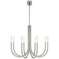 Load image into Gallery viewer, Rousseau Medium Chandelier - Polished Nickel/Etched Crystal
