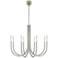 Load image into Gallery viewer, Rousseau Medium Chandelier - Polished Nickel/Seeded Glass
